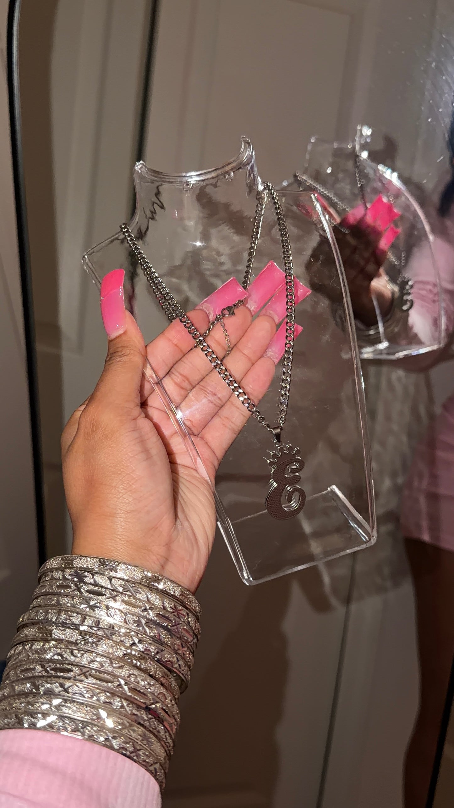 Crown initial necklace