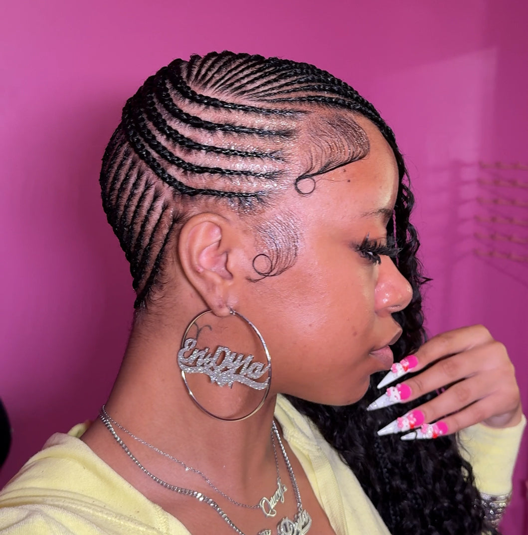 “She’s sparkly” hoops