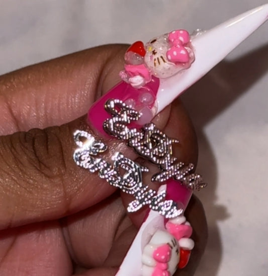 Name plate stud earrings