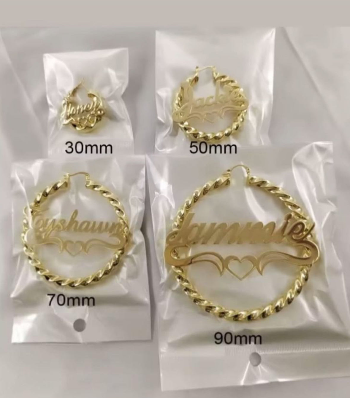 “She’s sparkly” hoops